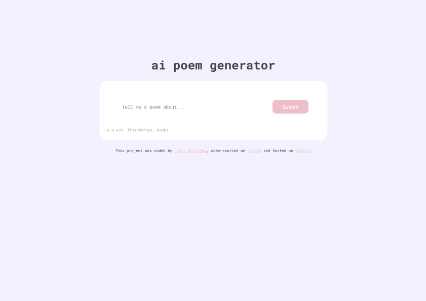 image of the ai poem generator